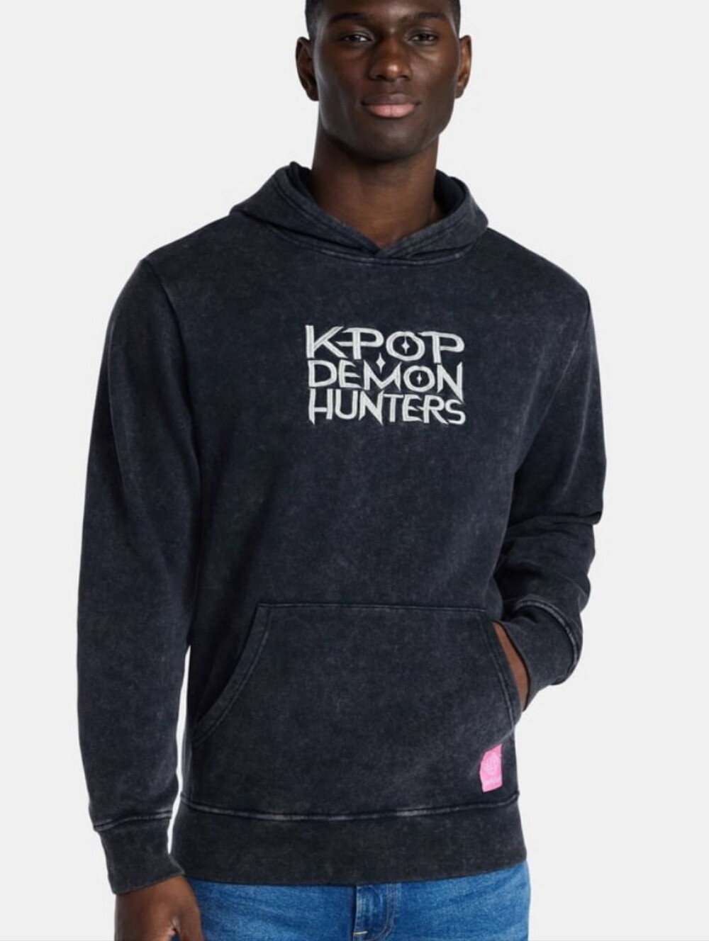KPOP Demon Hunters Black Hoodie - Men's Pullover Sweatshirt - Picture 3 of 5